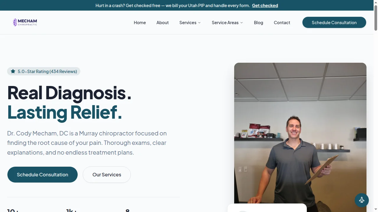Chiropractic sample preview 1 website preview
